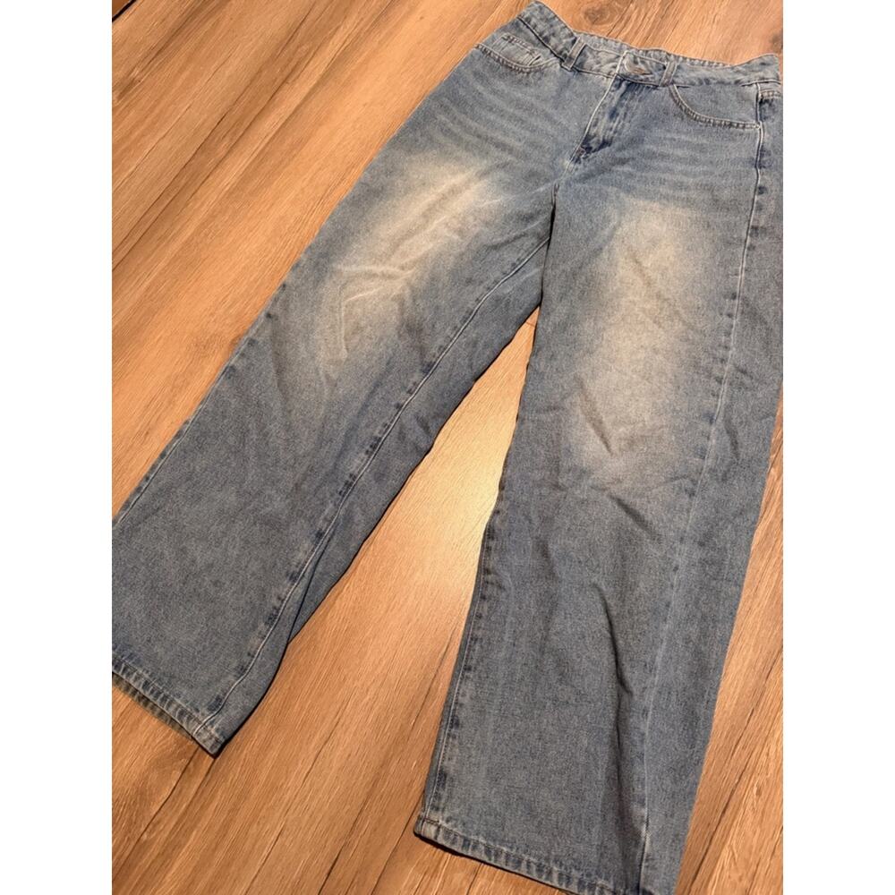 Dazy Wide Leg High Rise Medium Wash Denim Jeans Women’s Medium - Picture 4 of 7